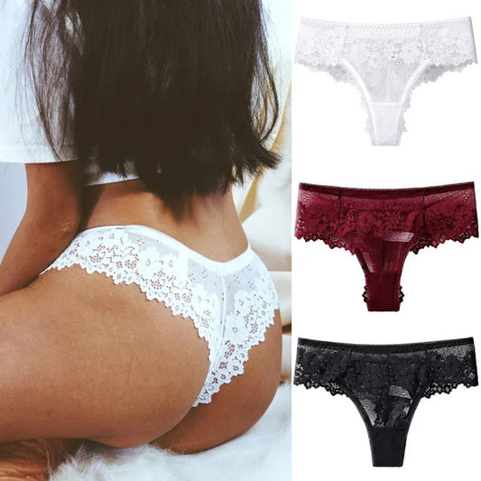 Sexy Lace Panties Women Low-waist Underwear Thong