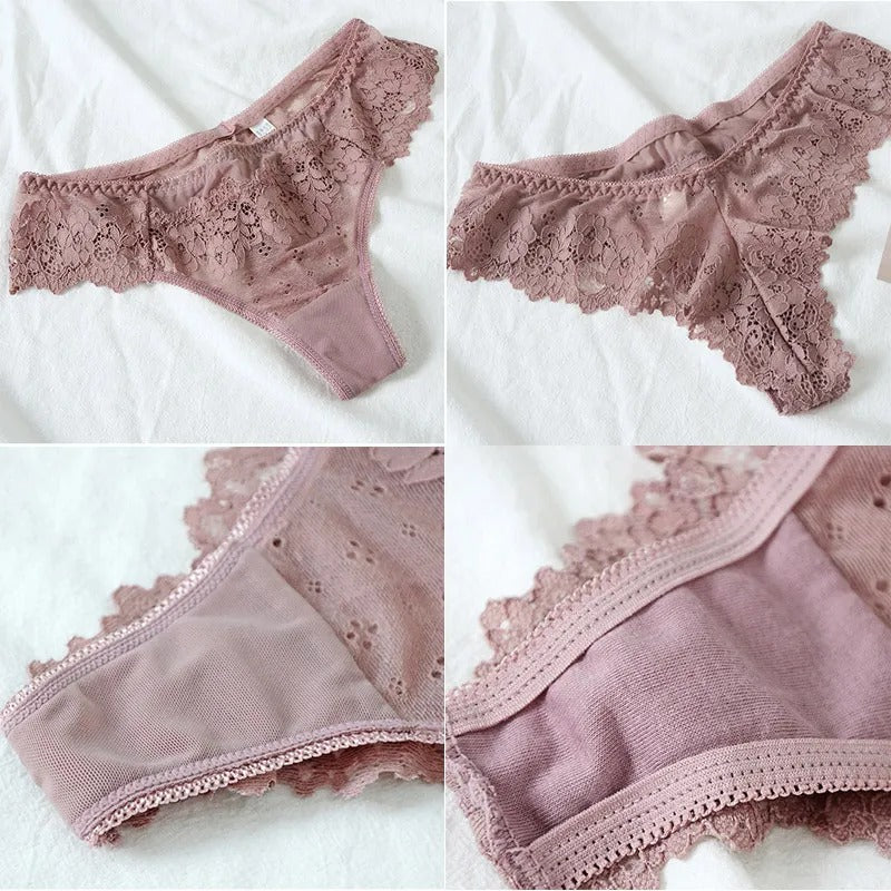 Sexy Lace Panties Women Low-waist Underwear Thong